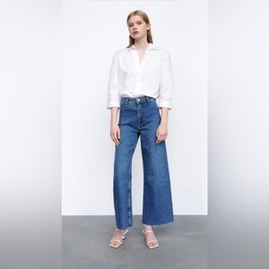 Zara Marine High Rise, Straight Leg Jean. NWT….Size 14